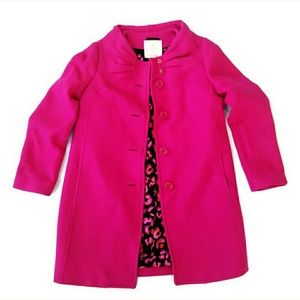 Kate Spade Etta Bow Snapdragon Pink Wool Coat 4